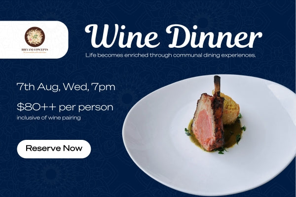Wine Dinner at Biryani Concepts