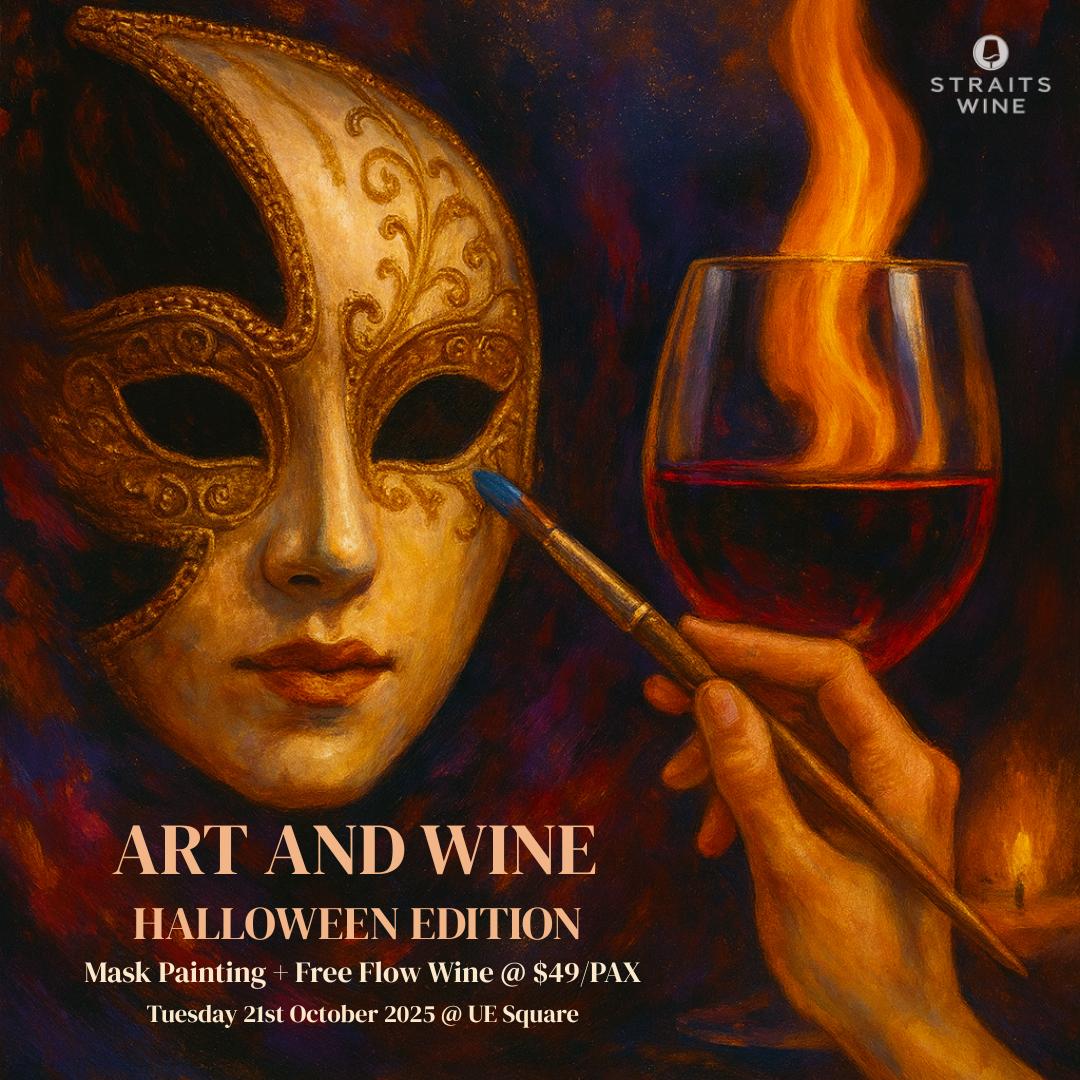 Art and Wine Halloween Edition – Mask Painting + Free-Flow Wine