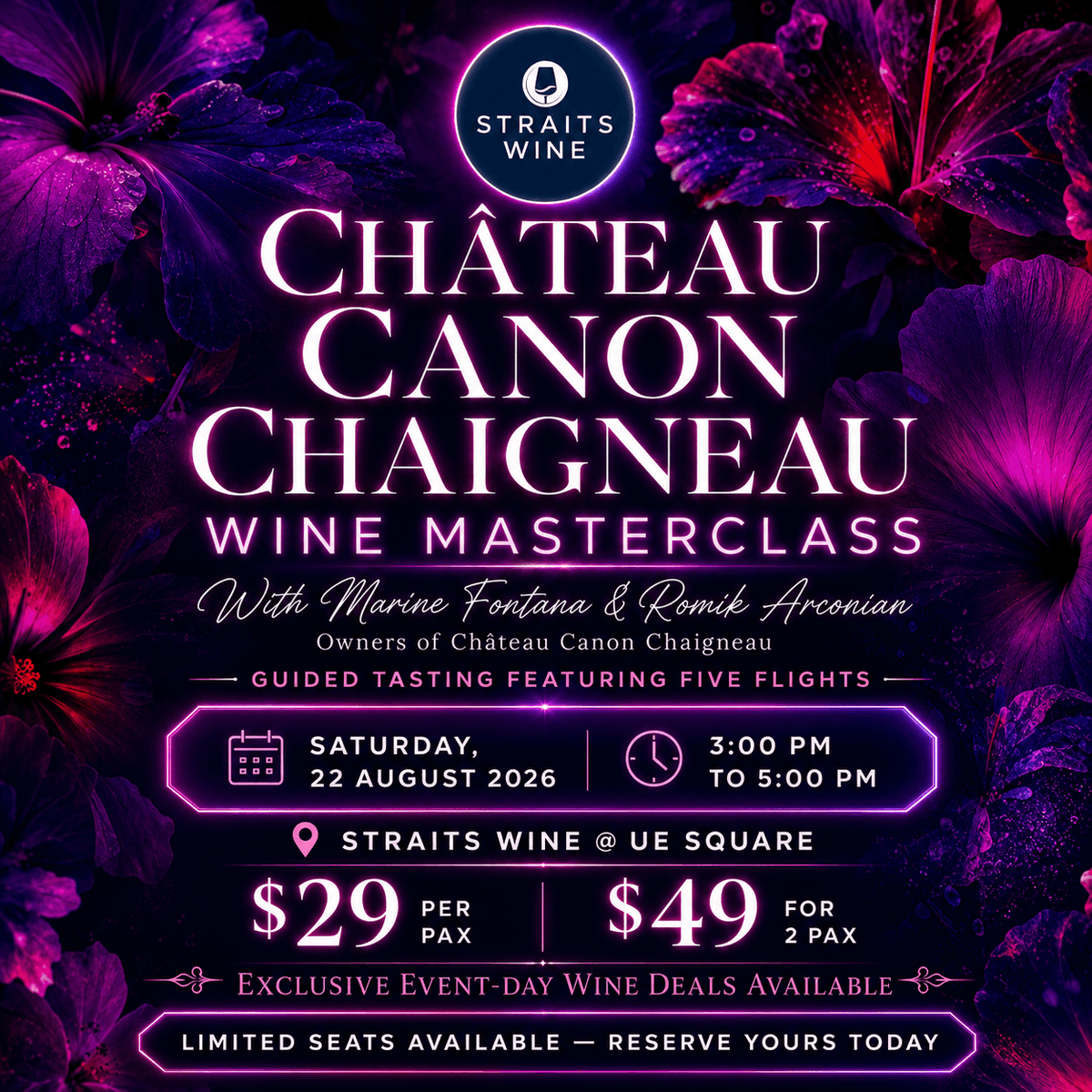 Château Canon Chaigneau Wine Masterclass at UE Square